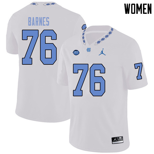 Jordan Brand Women #76 William Barnes North Carolina Tar Heels College Football Jerseys Sale-White